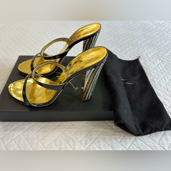 RARE FIND - Giuseppe Zanotti - Bebe Strass Studded Slides - Size 9 - Picture 4 of 9